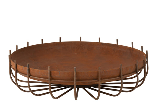 FIRE BASKET LOW IRON RUST LARGE