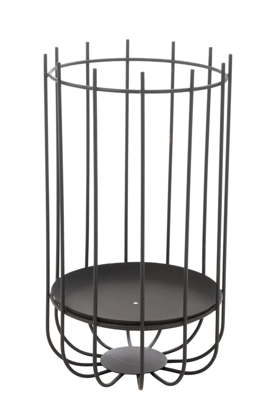 FIRE BASKET HIGH IRON BLACK SMALL