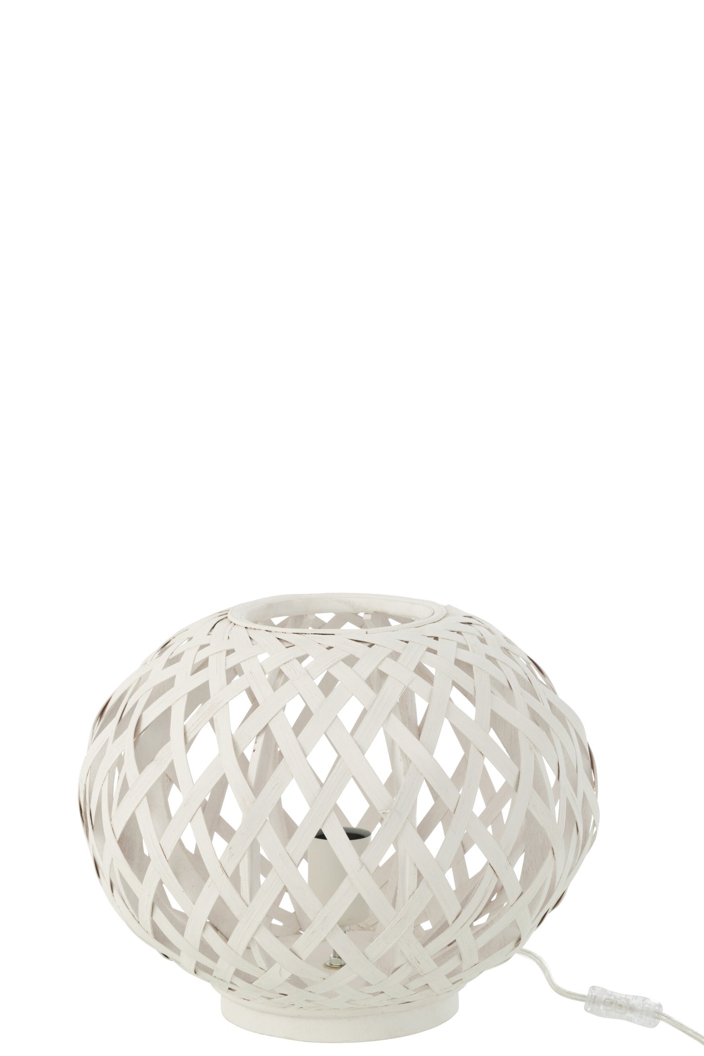 TABLE LAMP BAMBOO WHITE