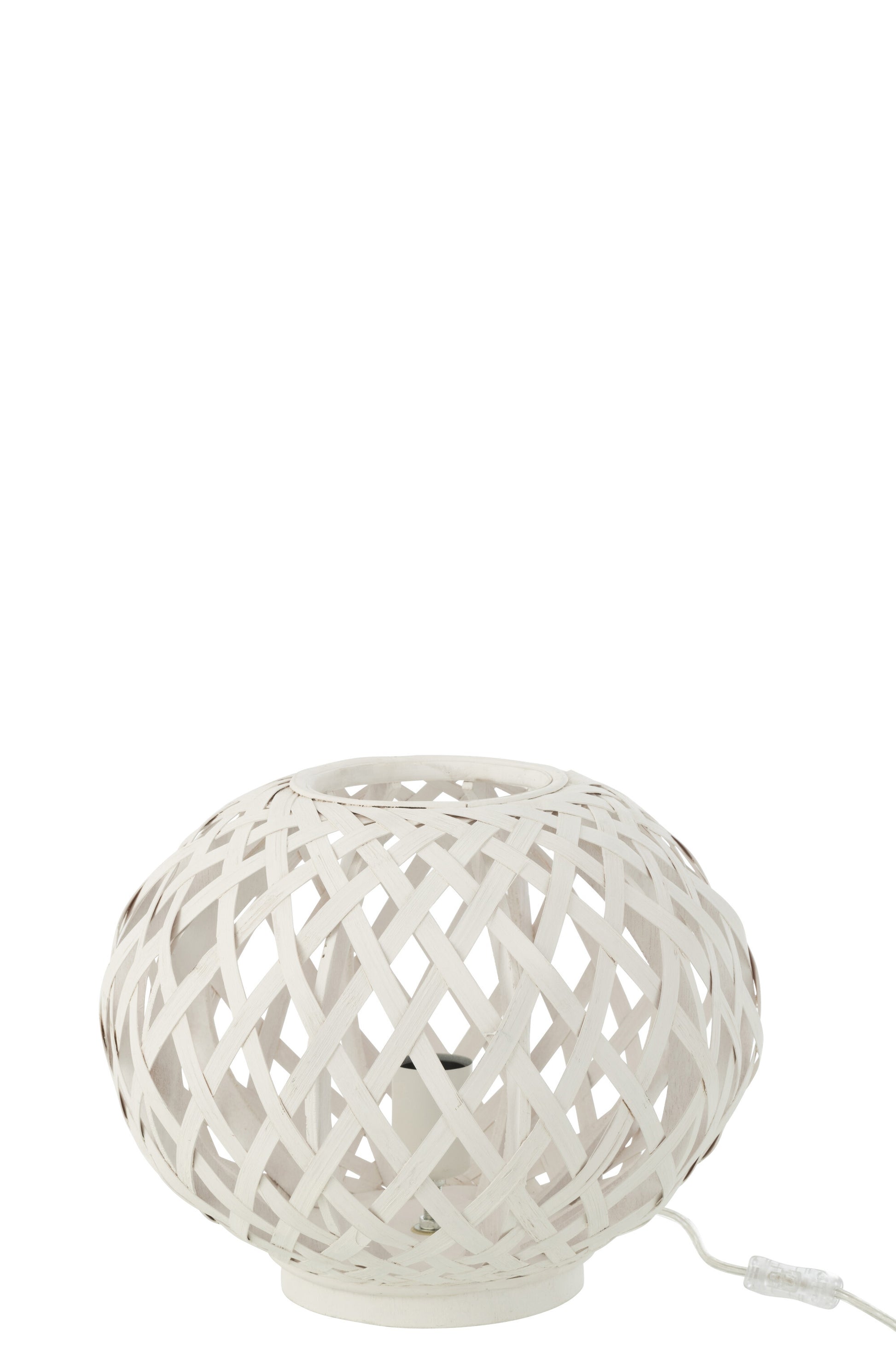 TABLE LAMP BAMBOO WHITE