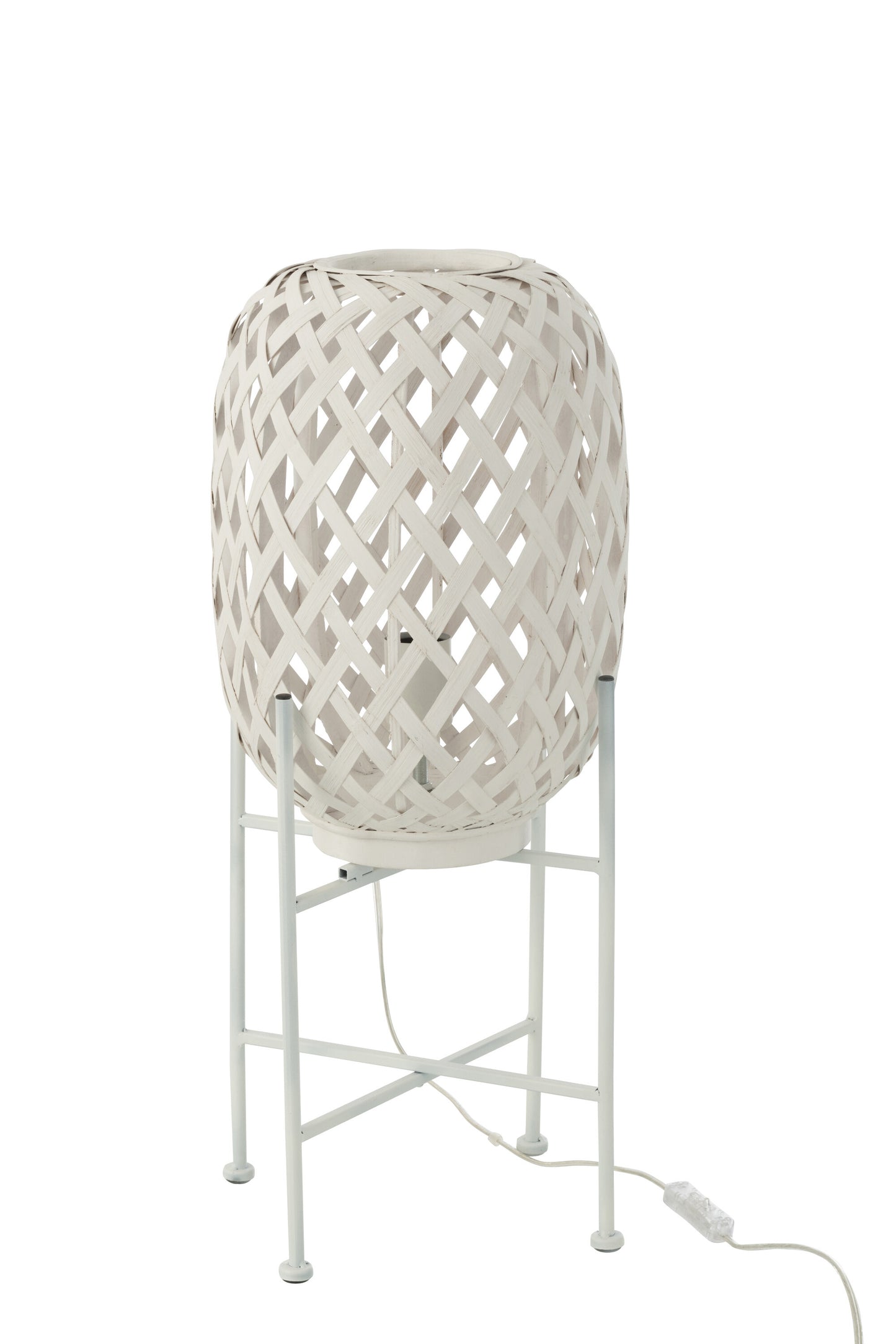 STANDING LAMP BAMBOO WHITE