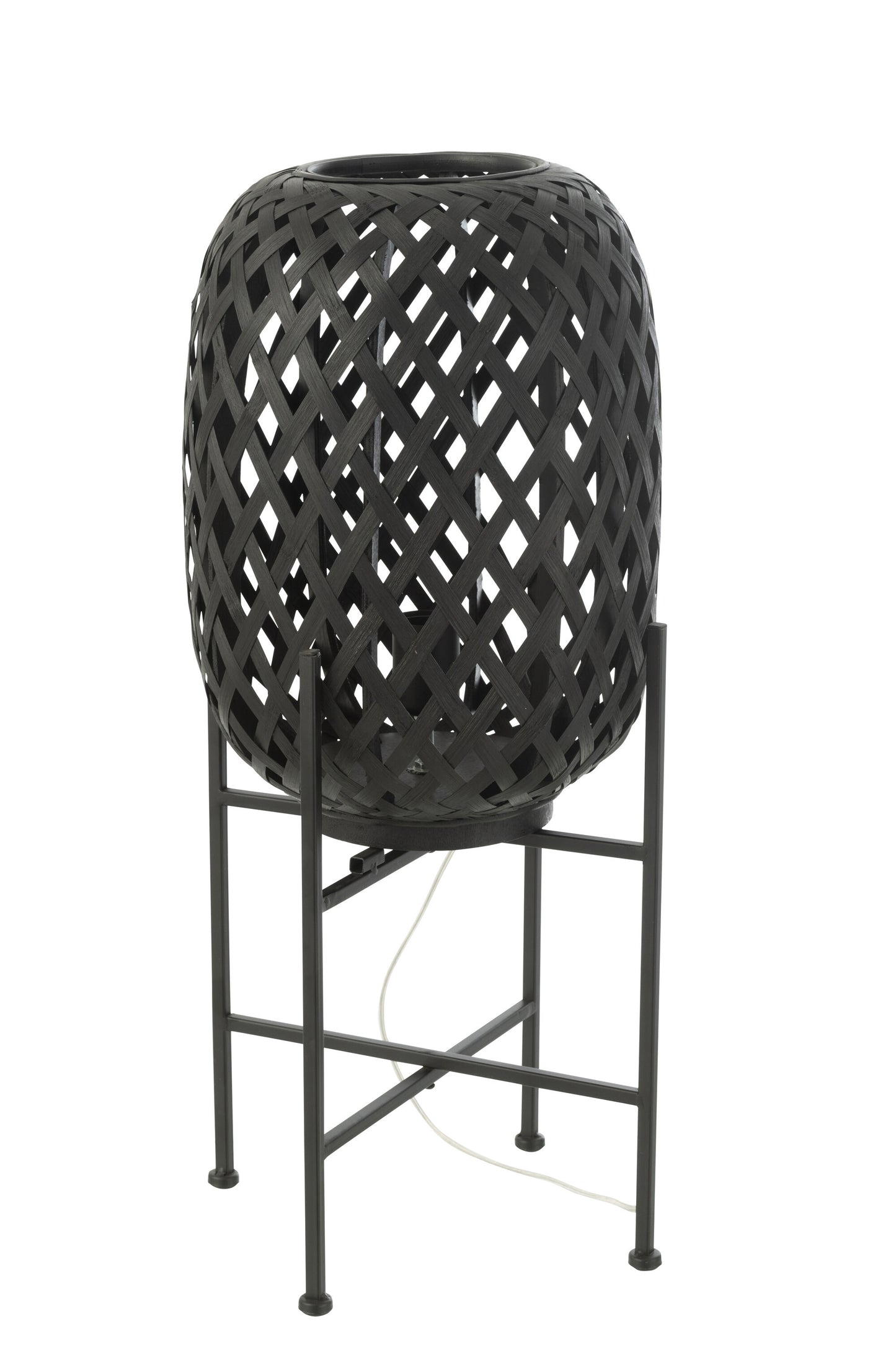 STANDING LAMP BAMBOO BLACK