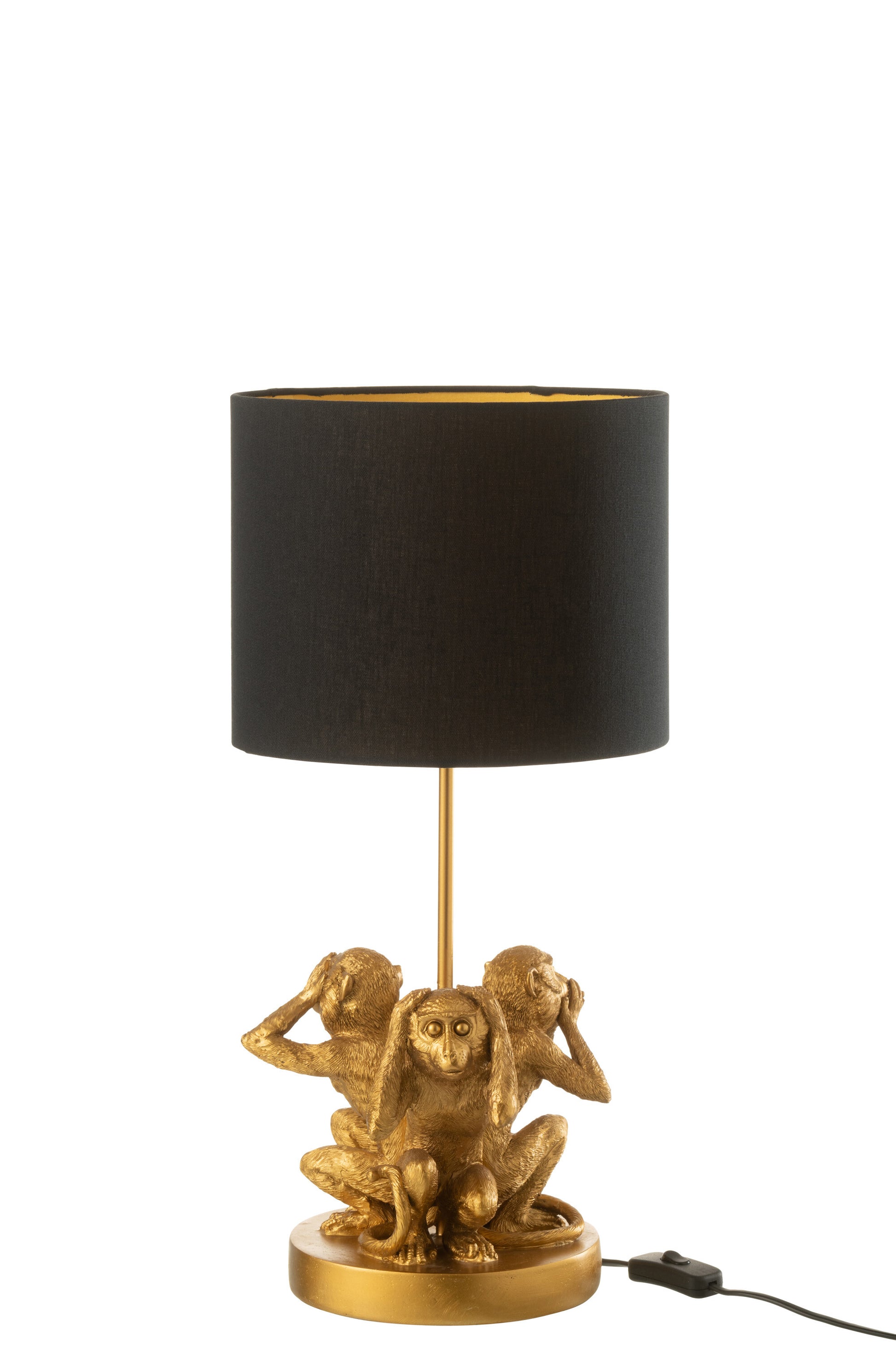 LAMP TABLE MONKEY 3PIECES POLY GOLD