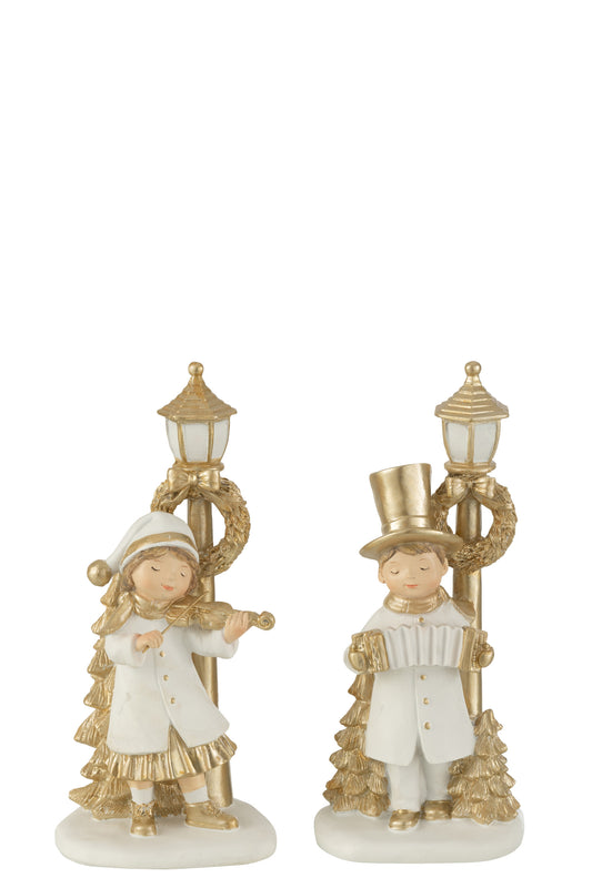 Assorted Kid Lantern Poly White/Gold