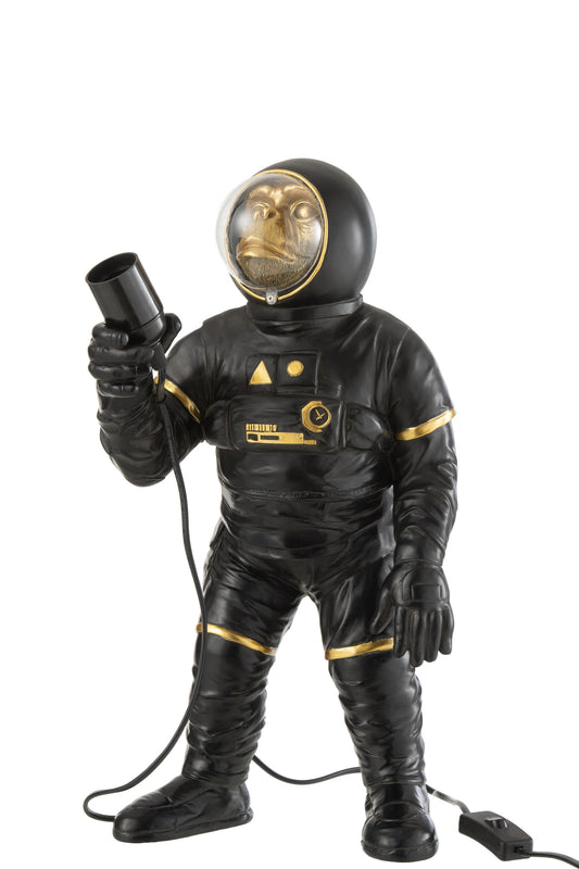 TABLE LAMP ASTRONAUT POLY BLACK/GOLD