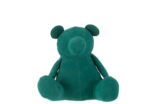 BEAR DOORSTOP MATTE VELVET GREEN MEDIUM