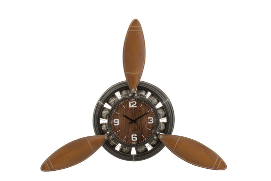 CLOCK PROPELLER IRON BROWN/BLACK