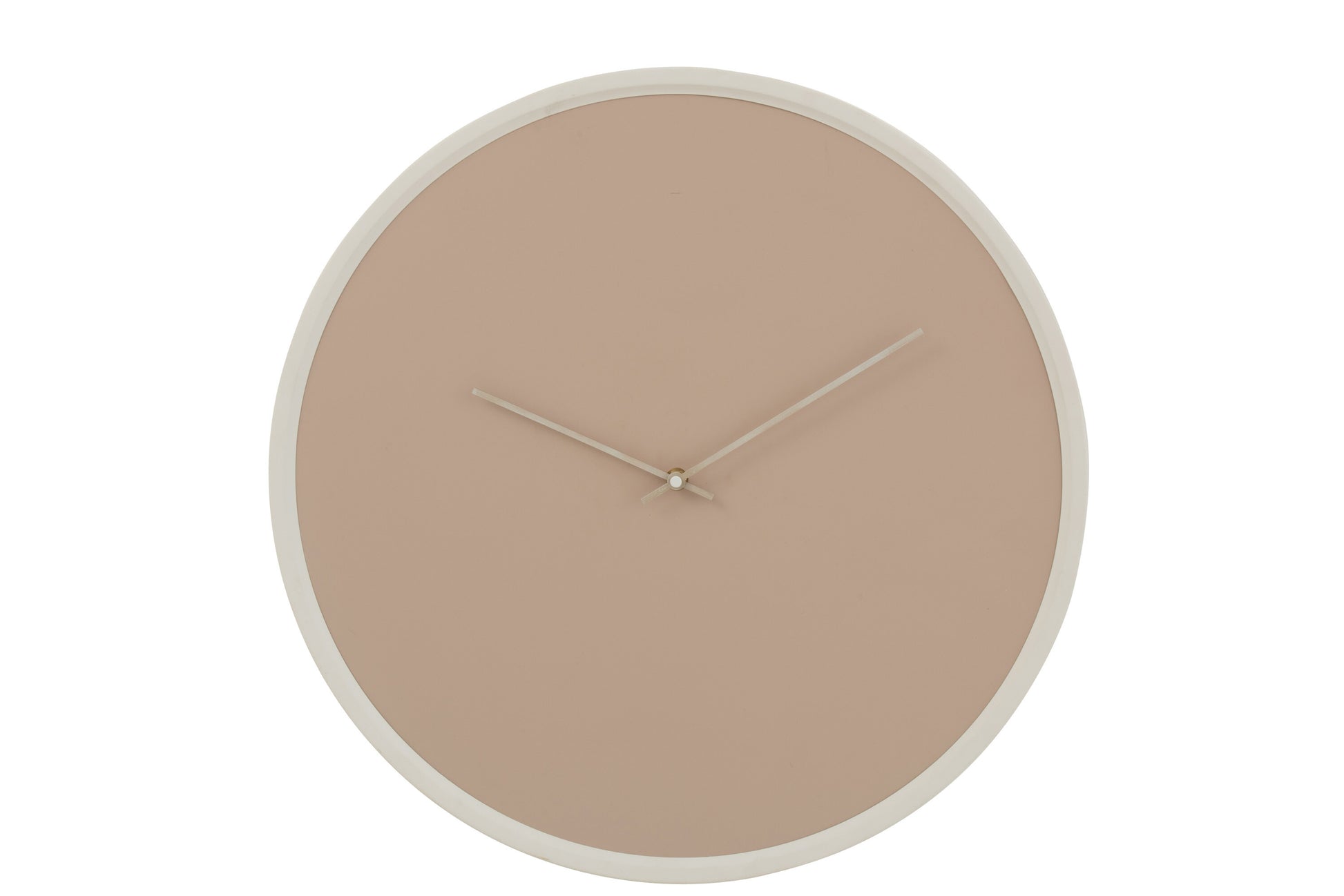 CLOCK ROUND MDF BEIGE/WHITE LARGE