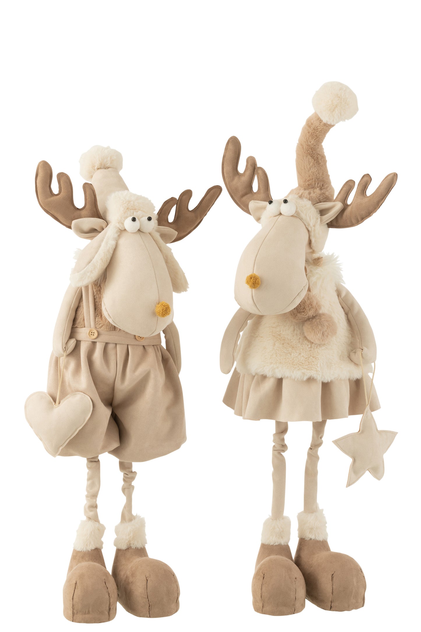 ELK STANDING BOY/GIRL DECO TEXTILE BEIGE MIX LARGE ASSORTMENT OF 2