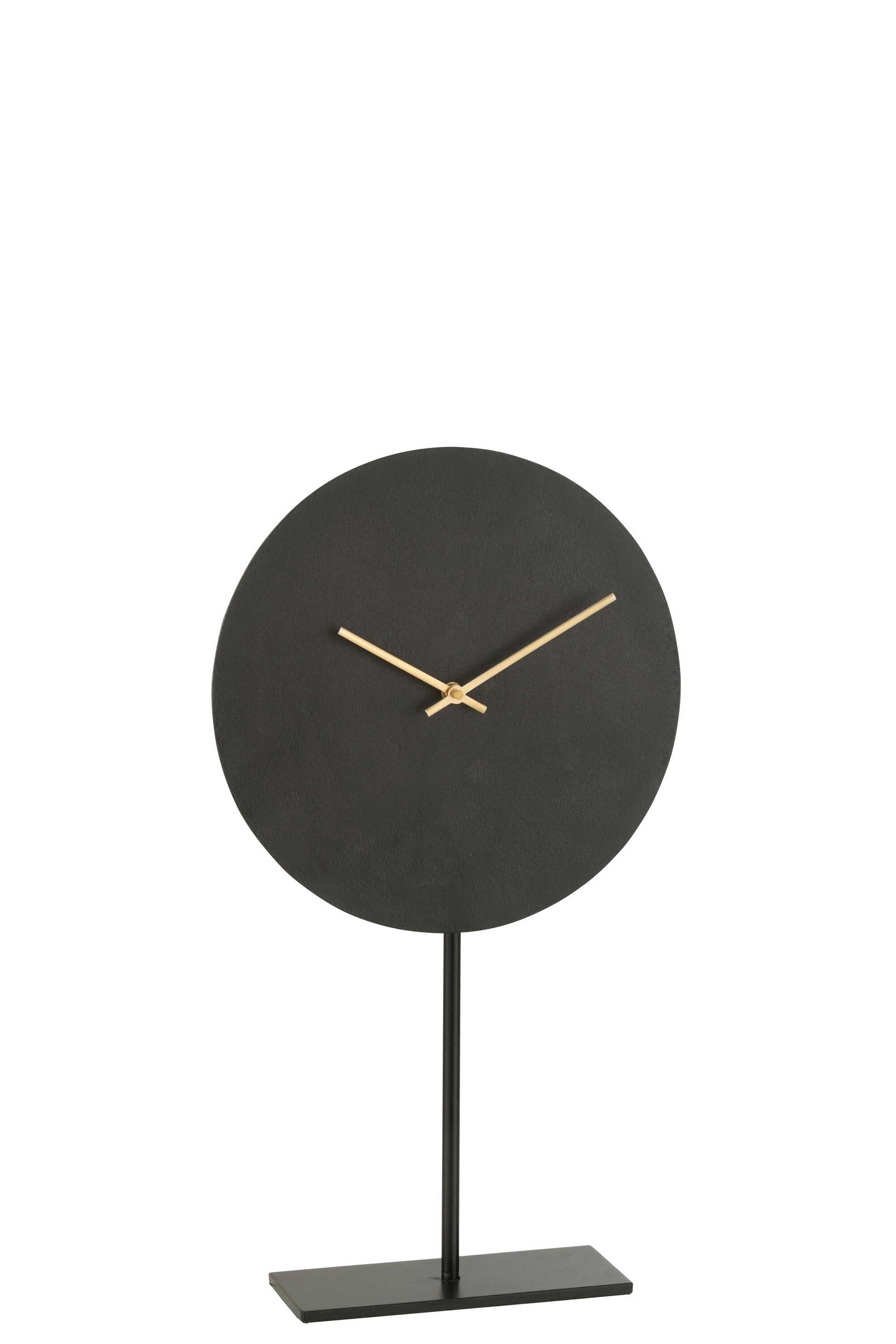 CLOCK ON FOOT METAL BLACK