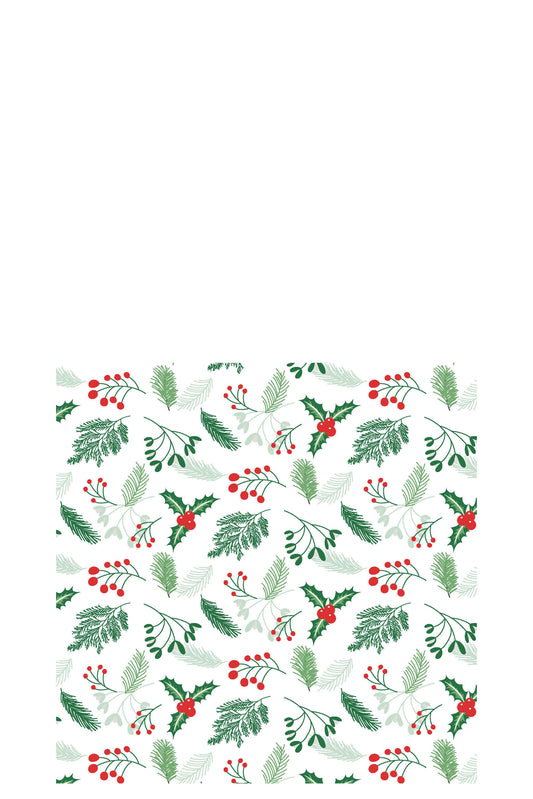 PACK 20 NAPKINS CHRISTMAS LEAVES PAPER MIX LARGE