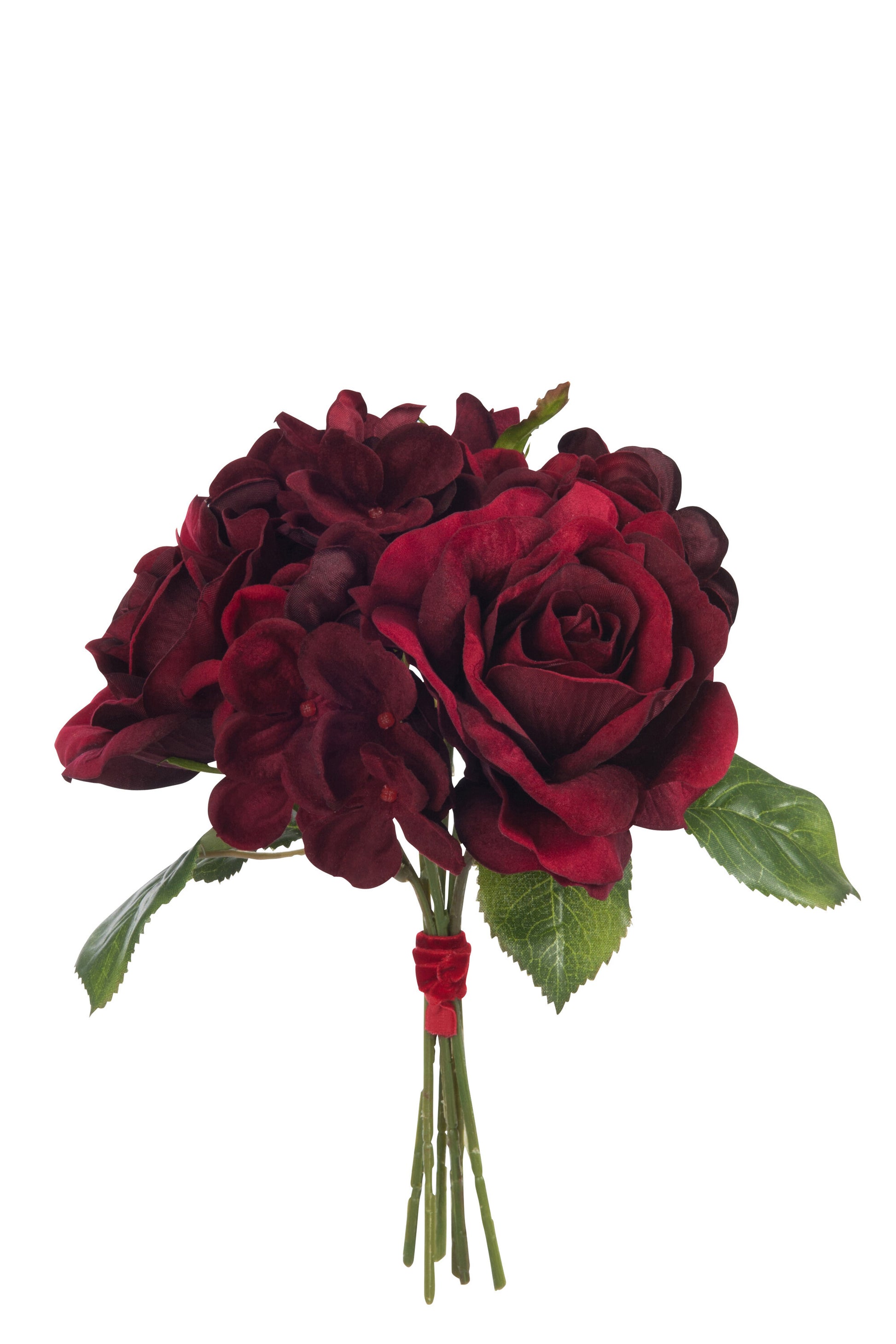 BOUQUET ROSE/HYDRANGEA DARK RED