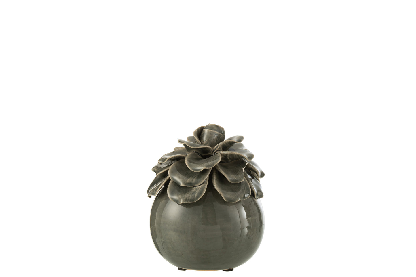 FLOWER DECORATIVE CERAMIC GREY