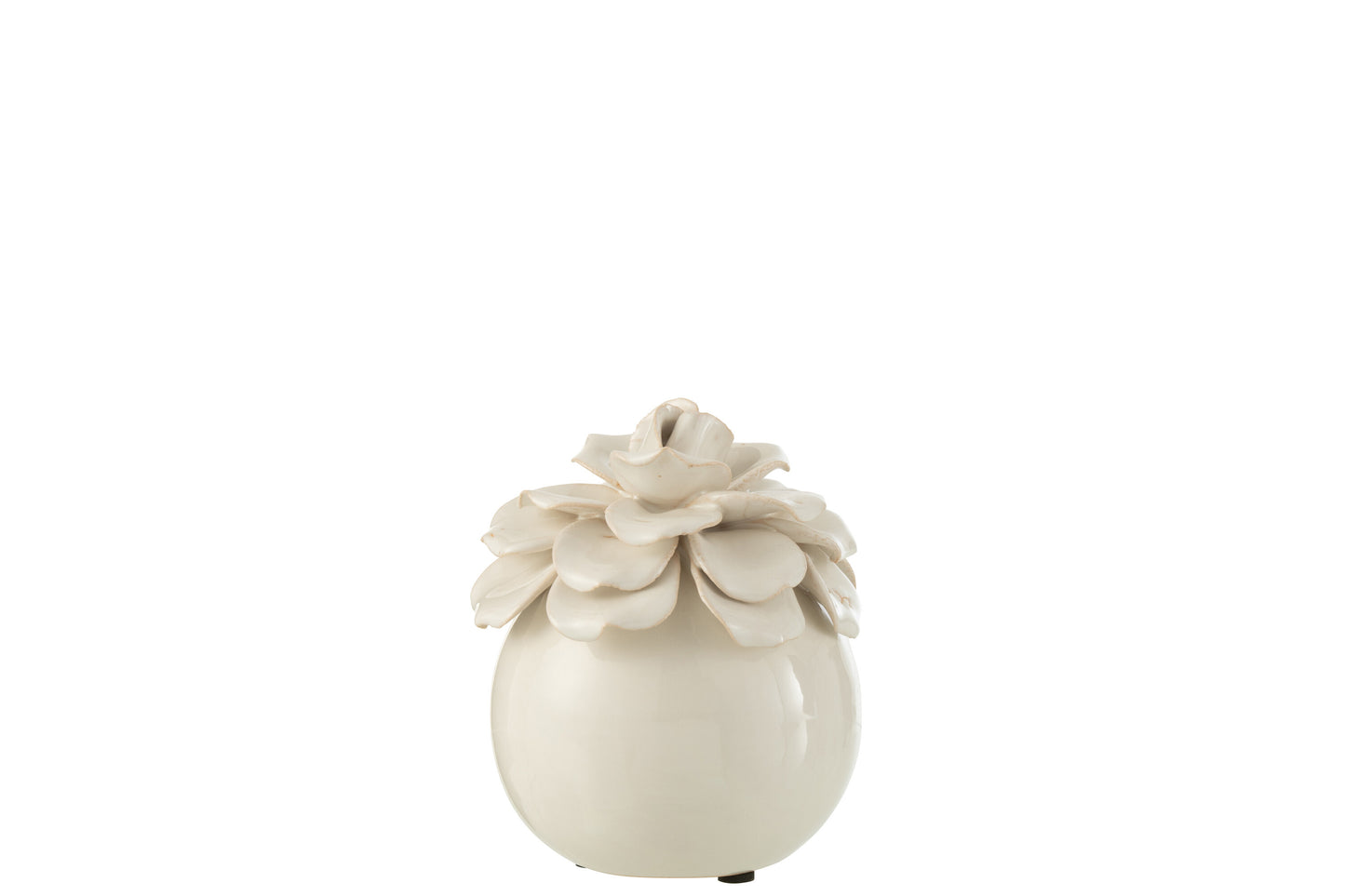 FLOWER DECORATIVE CERAMIC WHITE