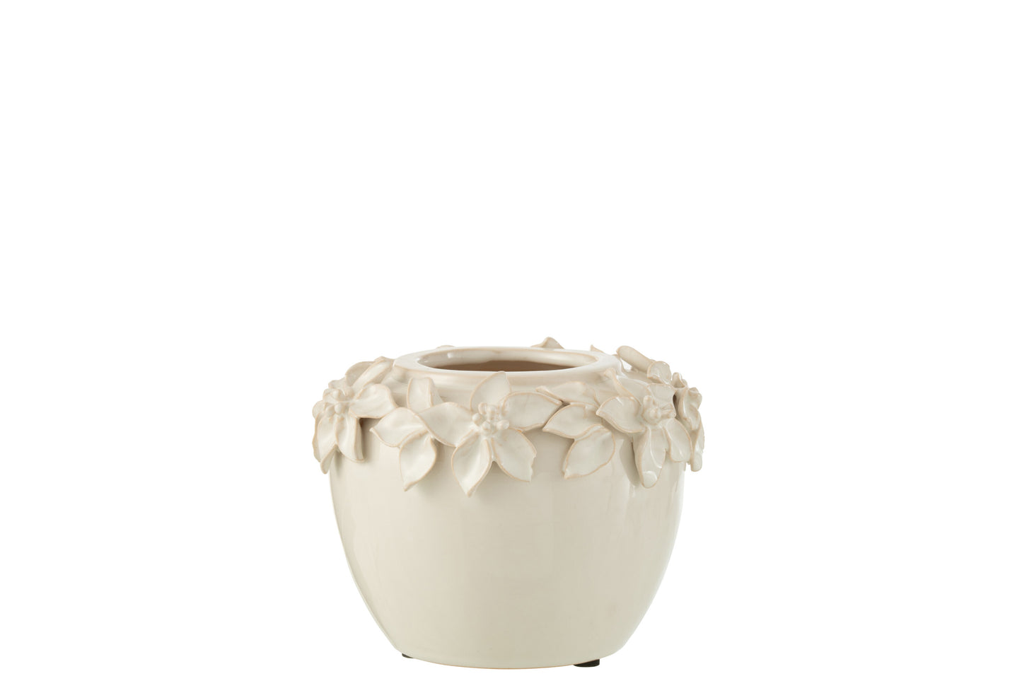 FLOWERPOT FLOWER CERAMIC WHITE SMALL