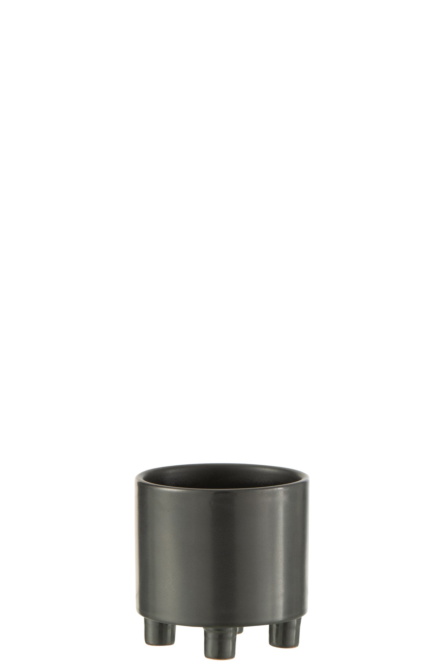 FLOWERPOT SMOKE CERAMIC GREY/BLACK SMALL