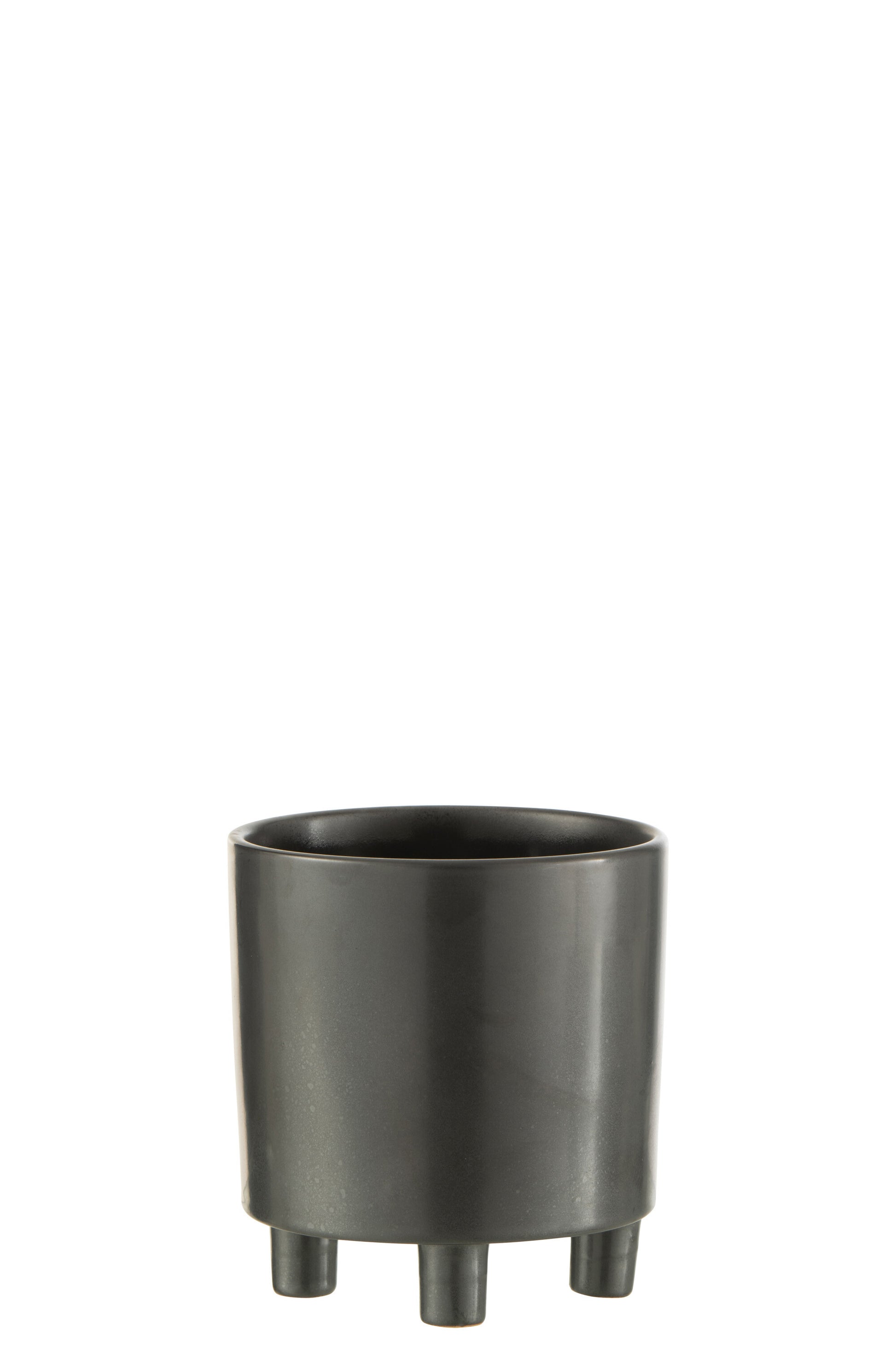 FLOWERPOT SMOKE CERAMIC GREY/BLACK MEDIUM