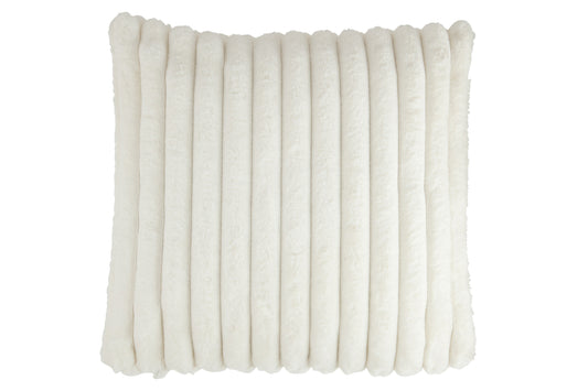 CUSHION CORDUROY POLYESTER WHITE