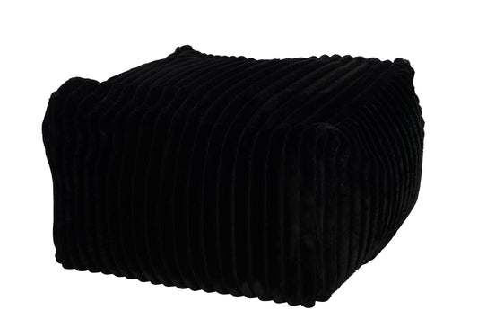 POUF CORDUROY POLYESTER BLACK