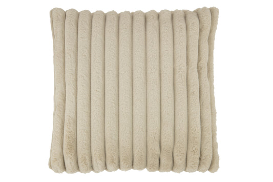 CUSHION CORDUROY POLYESTER LIGHT GREY