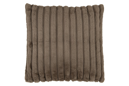 CUSHION CORDUROY POLYESTER TAUPE