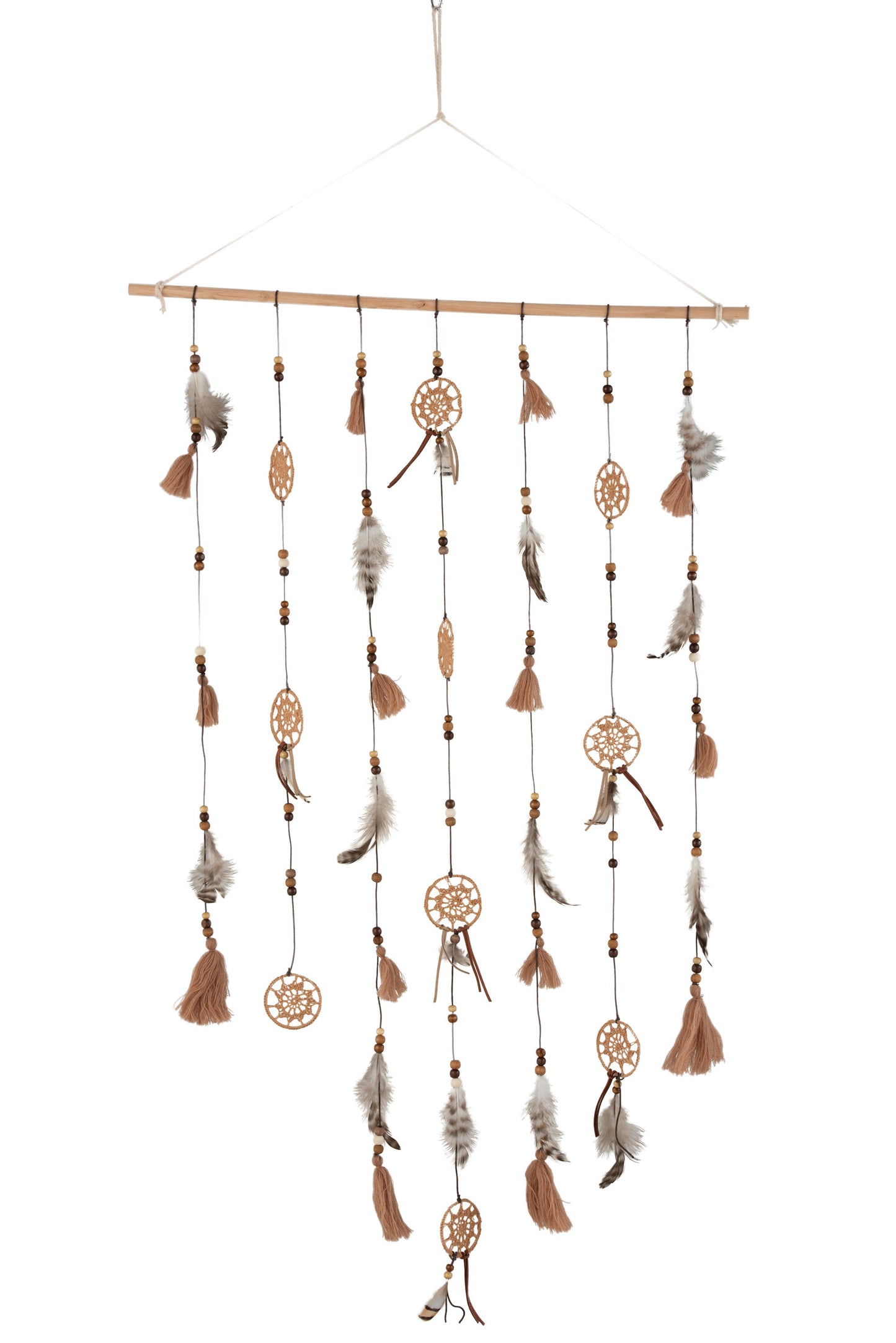 HANGER FEATHERS/DREAMCATCHER TEXTILE BROWN