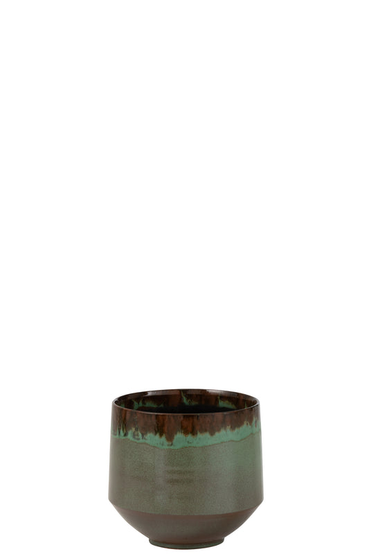 FLOWERPOT ALINE CERAMIC GREEN SMALL