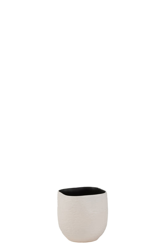 FLOWERPOT AUDREY CERAMIC WHITE EXTRA SMALL