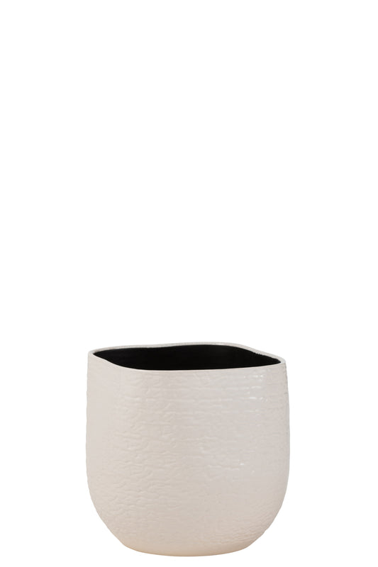 FLOWERPOT AUDREY CERAMIC WHITE LARGE