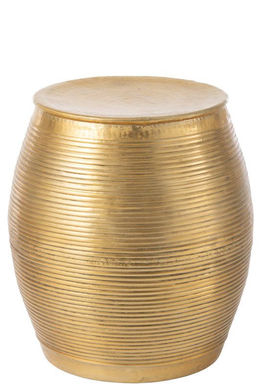 STOOL ROUND RINGS ALUMINIUM GOLD