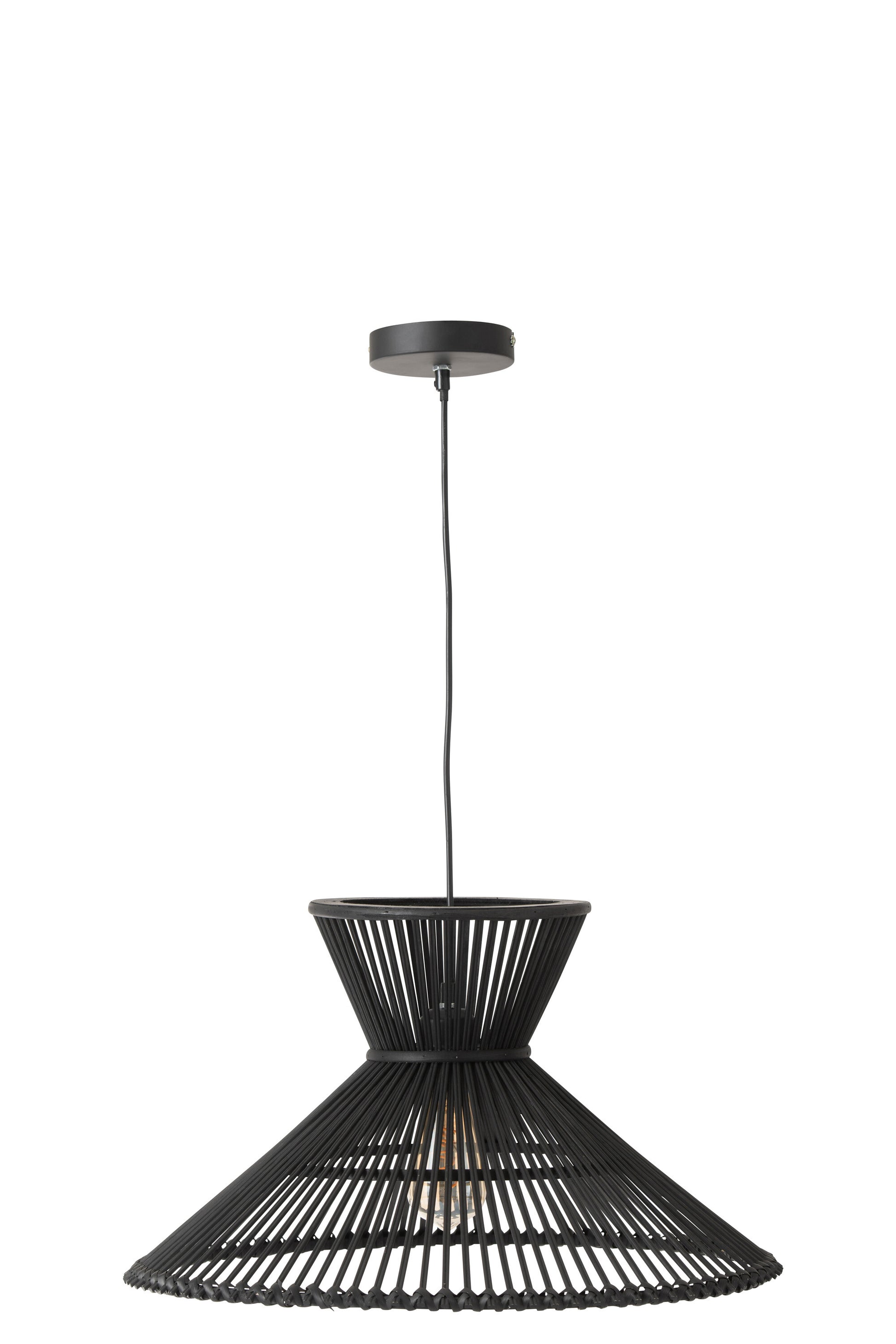 HANGING LAMP LAYERS BAMBOO BLACK SMALL