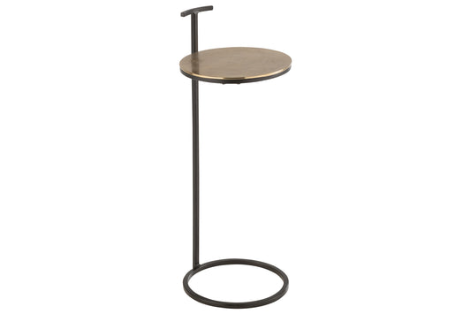 SIDETABLE TONI ALUMINIUM/IRON GOLD/BLACK