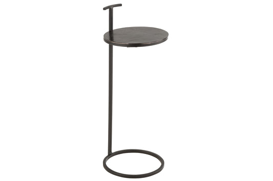 SIDETABLE TONI ALUMINIUM/IRON BLACK