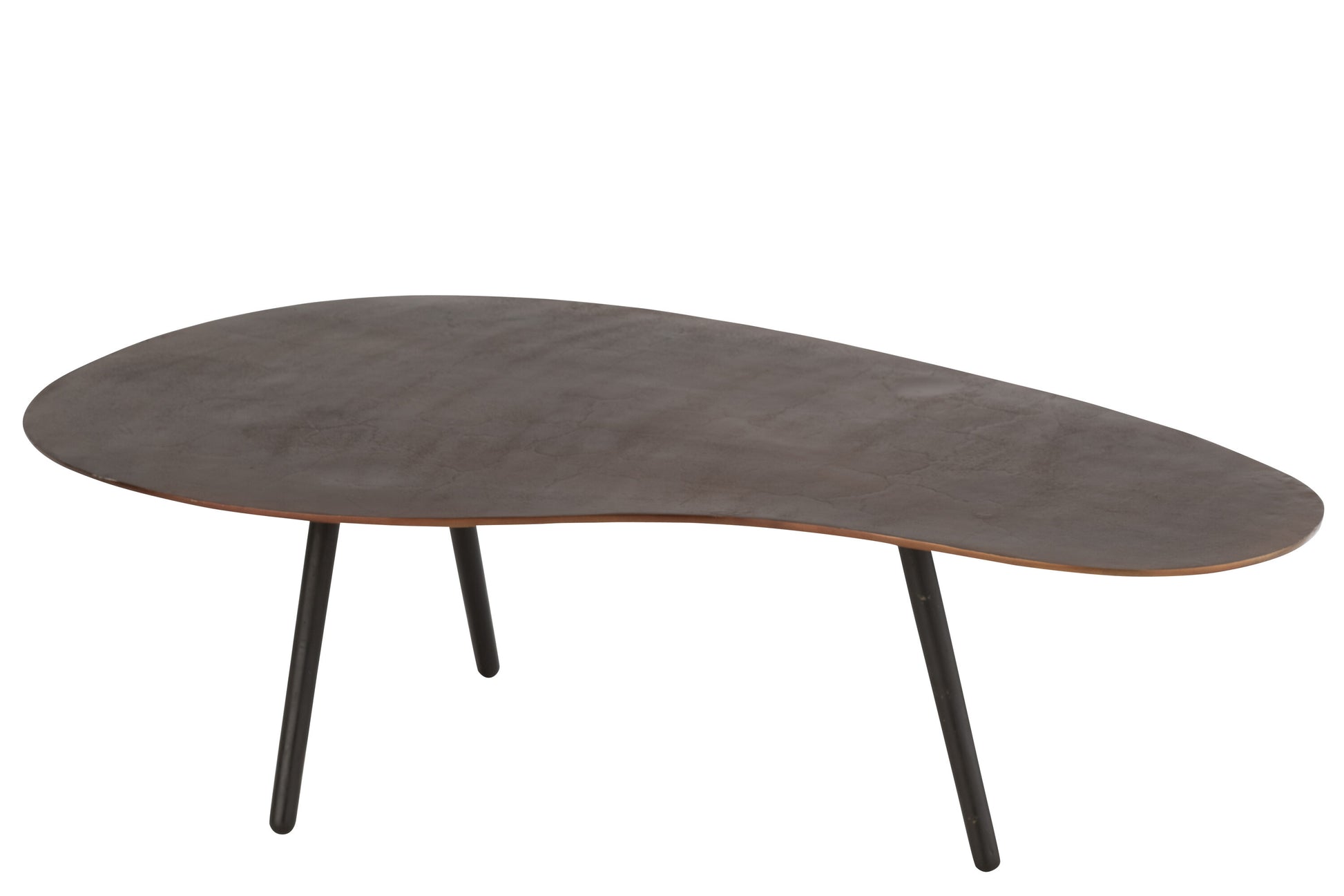 COFFEE TABLE DROP ALUMINIUM/IRON BROWN LARGE