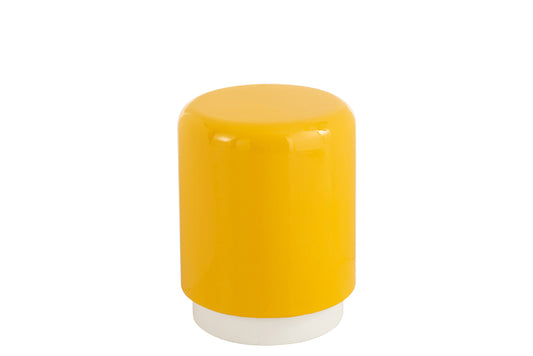 CHAIR ROUND METAL LACQUER YELLOW