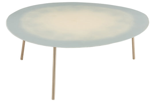 COFFEE TABLE METAL LACQUER LIGHT BLUE EXTRA LARGE