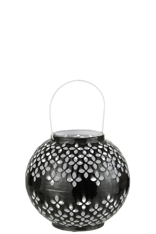 LANTERN BALL PERFORATED IRON BLACK