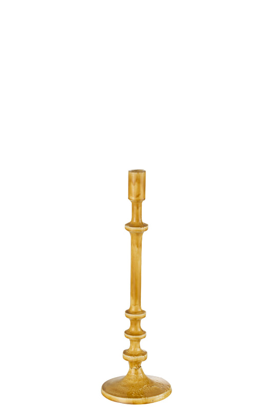 CANDLEHOLDER CLASSIC ALUMINIUM OCHRE L