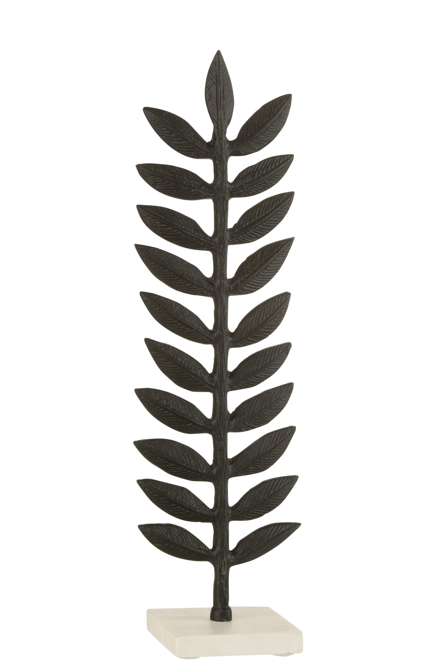 FIGURE LEAF DECORATIVE ALUMINIUM/MARBLE BLACK/WHITE LARGE