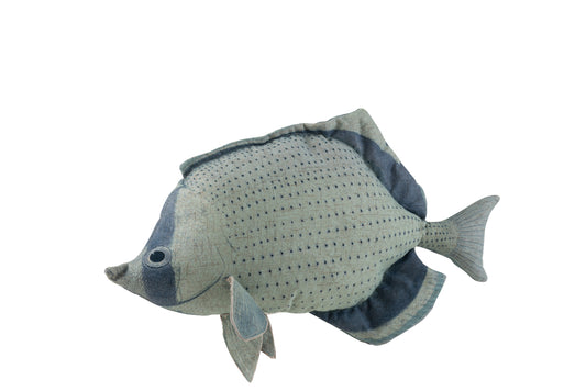 CUSHION FISH DORY POLYESTER LIGHT BLUE/MINT