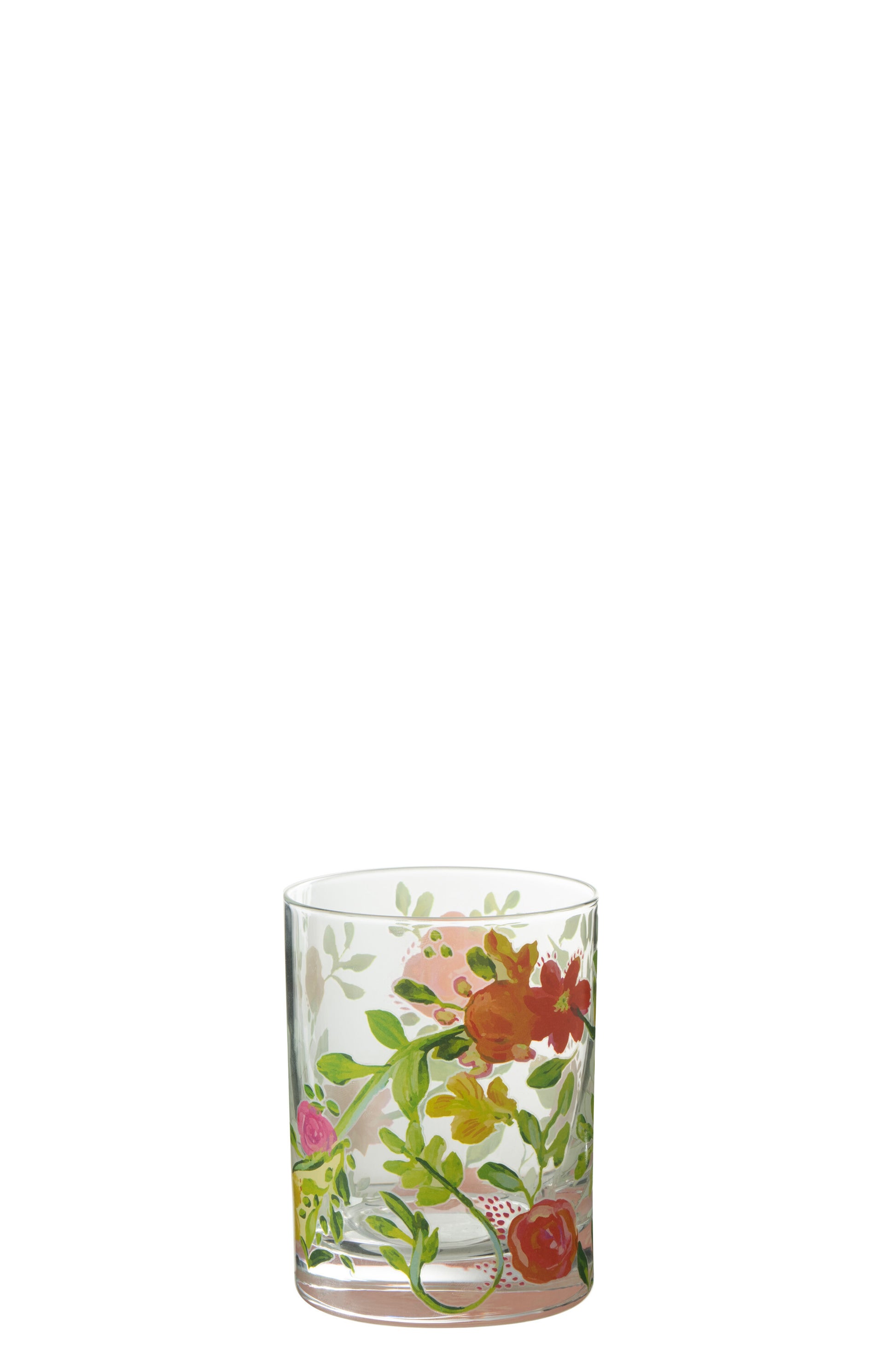 WATER GLASS FLORAL GLASS MIX