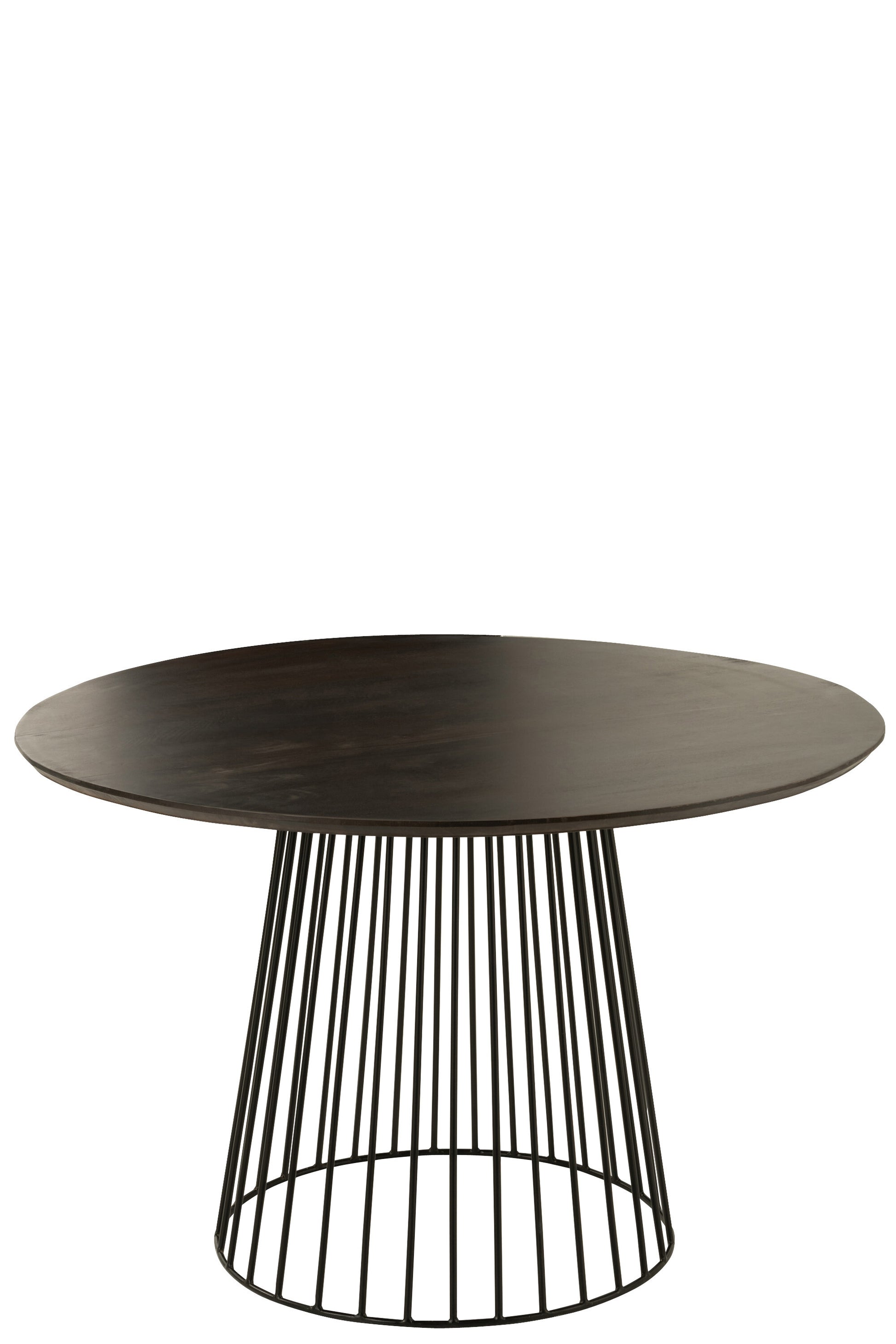 TABLE ROUND MANGO WOOD METAL NATURAL BLACK