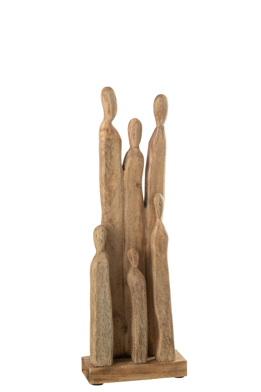 GROUP OF FIGURE WOOD NATURAL