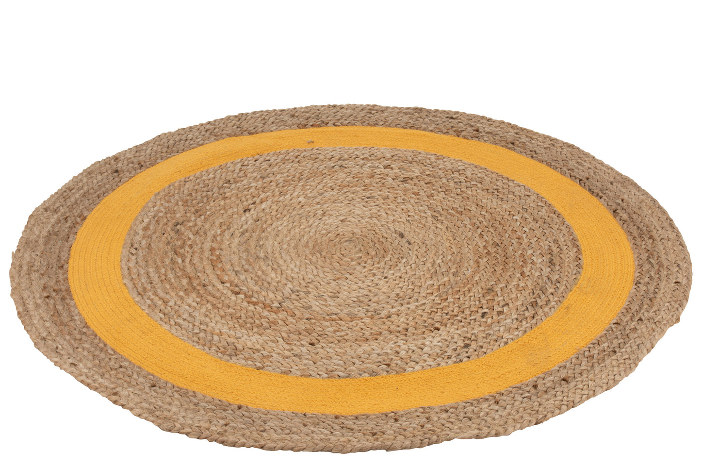 RUG CIRCLE JUTE NATURAL/OCHRE