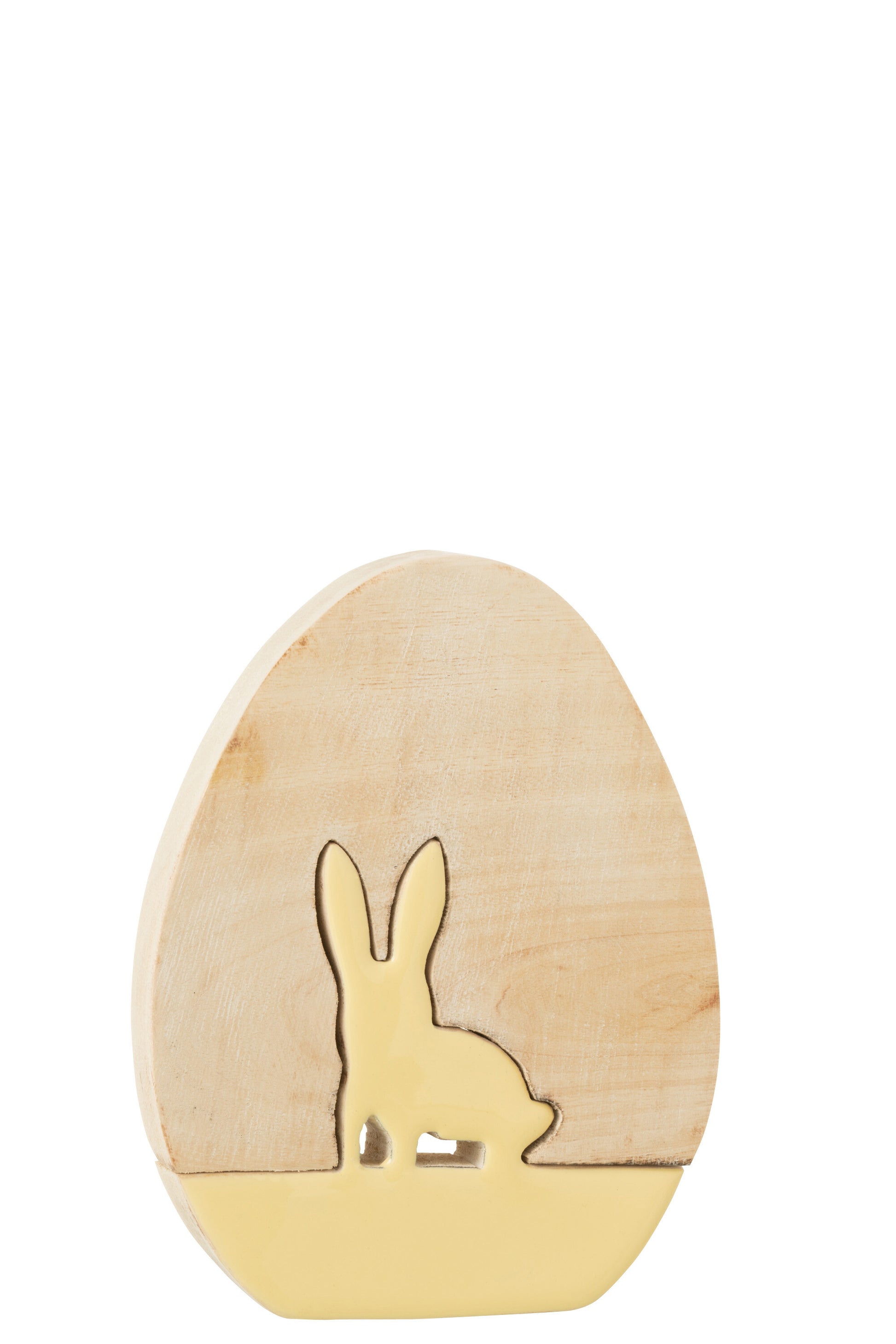 EGG WITH BUNNY WOOD YELLOW