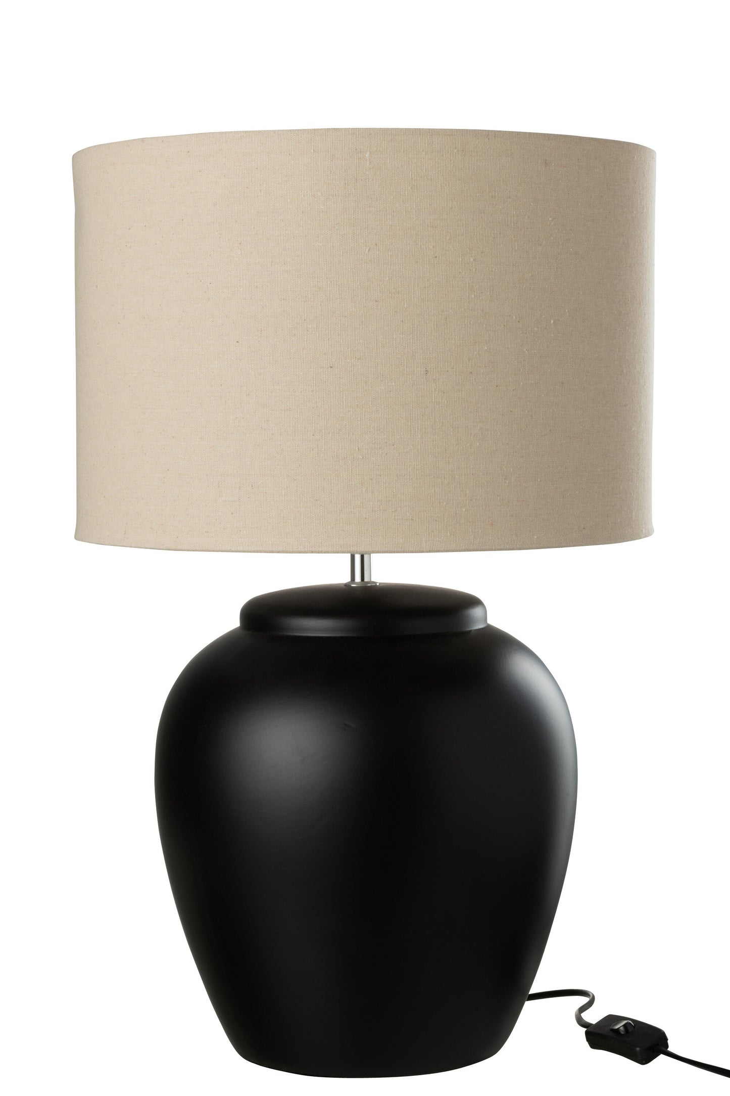 LAMP MELI + SHADE CERAMIC LINEN BLACK LARGE