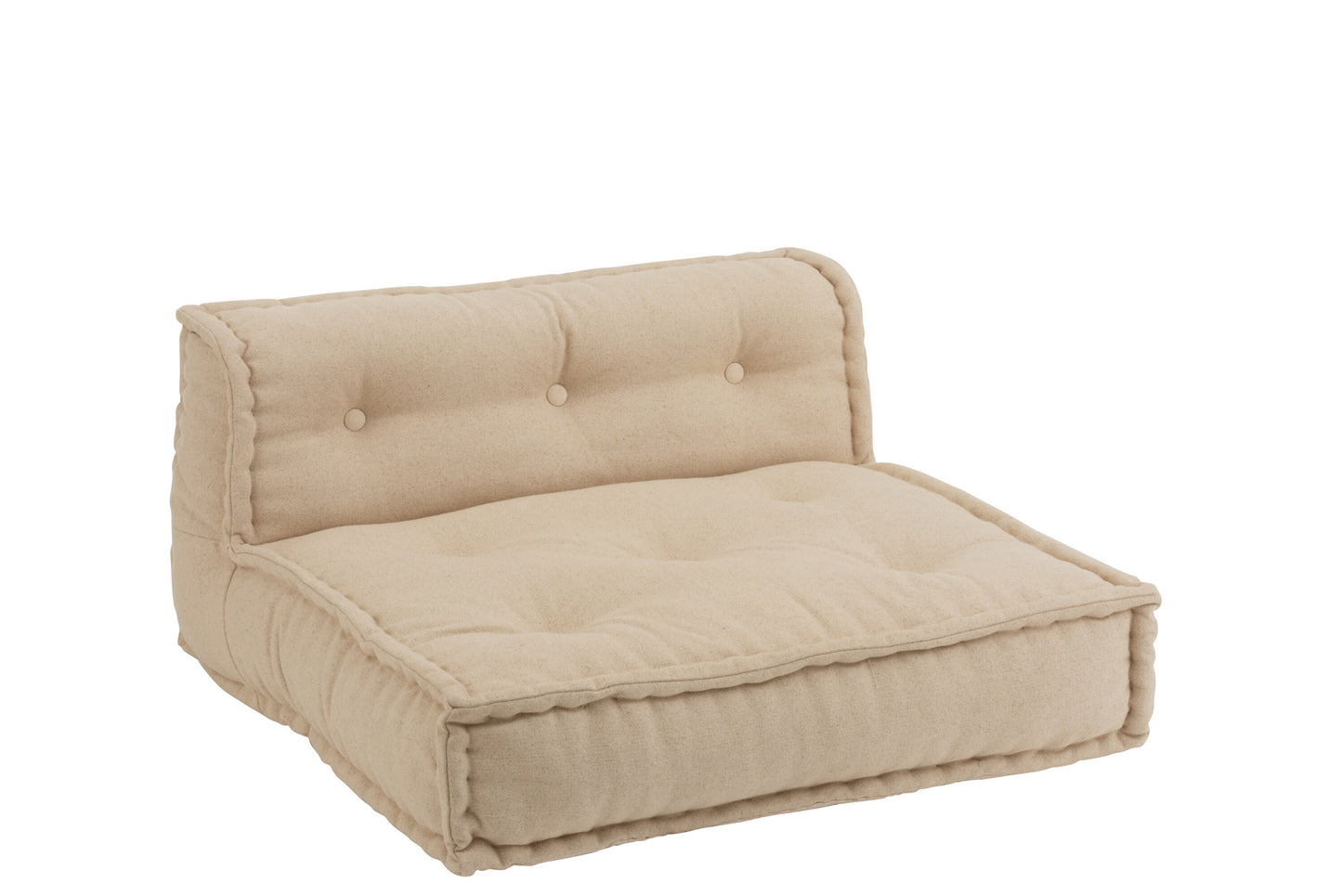 CUSHION WITH BACKREST COTTON BEIGE