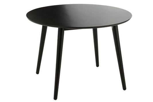 TABLE VINTAGE ROUND WOOD BLACK