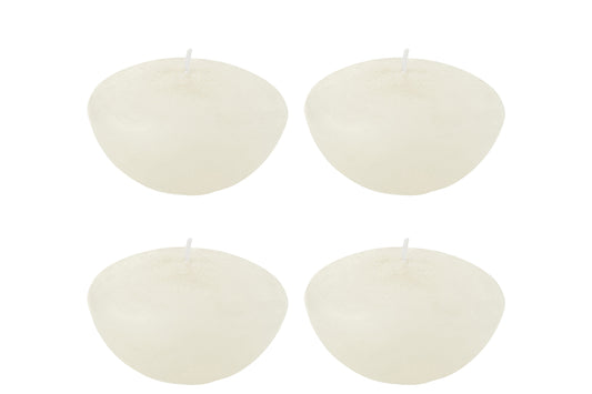 BOX 4 FLOATING CANDLE WHITE LARGE-8H