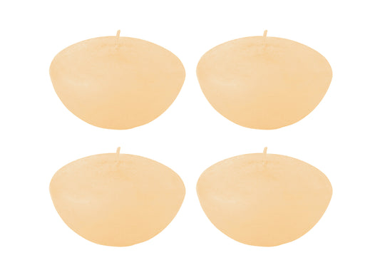 BOX 4 FLOATING CANDLE BEIGE LARGE-8H